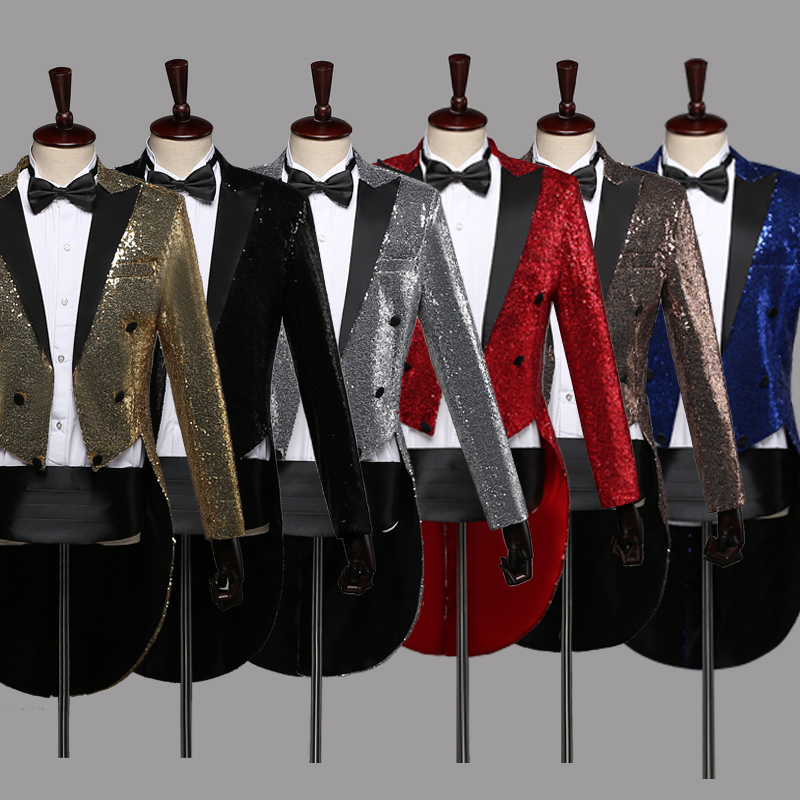 Men Sequin Slim Fit Tailcoat Suit Jackets Prom Formal Stage Performance Tuxedo Full Dress Singer Wedding Blazer Coat DT1468, Black
Men Sequin Slim Fit Tailcoat Suit Jackets Prom Formal Stage Performance Tuxedo Full Dress Singer Wedding Blazer Coat DT1468, Black