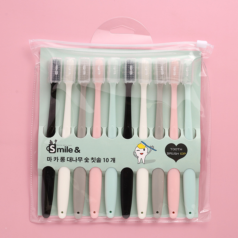 Scheme Ten toothbrushes with bamboo charcoal,Home soft toothbrush,Hotel Travel Tooth Brush 30 pcs free DHL