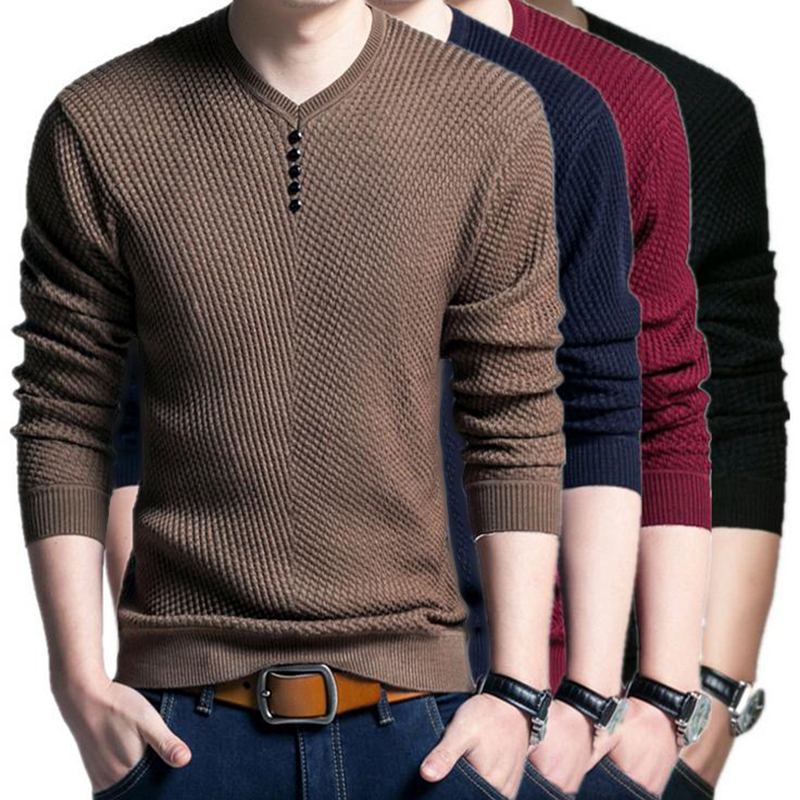2019 New Men's Fashion Solid Color Long Sleeves Knit T-shirt Mens Loose Slim Fit V-neck Button Casual Pullovers Slim Fit T-shirt, Coffee
2019 New Men's Fashion Solid Color Long Sleeves Knit T-shirt Mens Loose Slim Fit V-neck Button Casual Pullovers Slim Fit T-shirt, Coffee