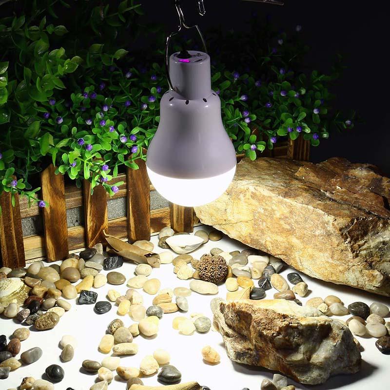 7W 12W LED Solar Power Emergency Light Bulb Solar Integrated Bulb Outdoor Waterproof Camping Night lights chargeable
