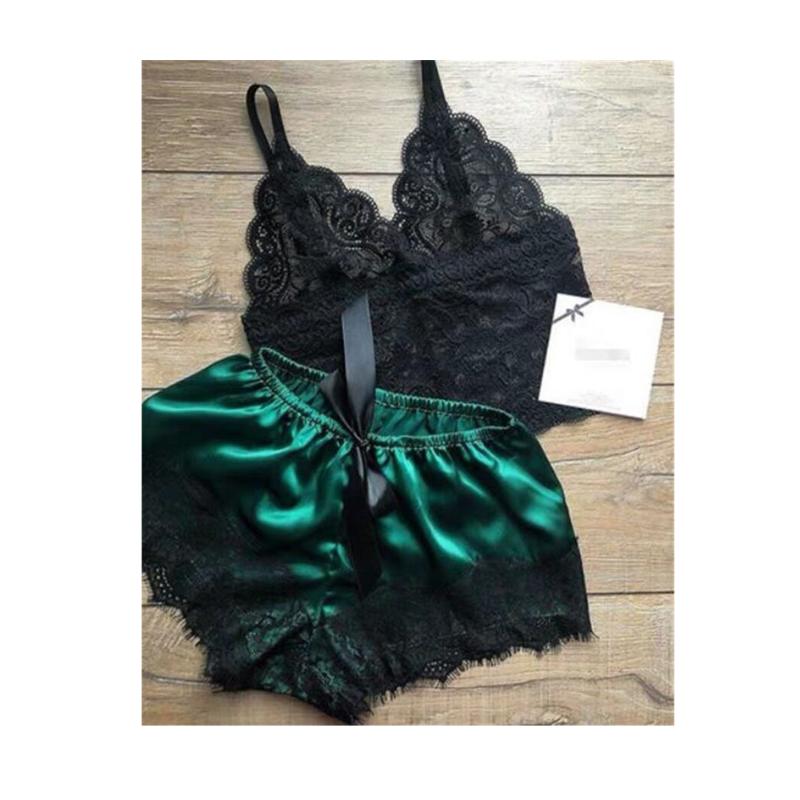 HONVIEY Latest pyjamas Sexy Perspective Satin Sleepwear Two-piece Homesuit Summer Pyjama Femme Comfortable Pajamas Underwear Set, Black
HONVIEY Latest pyjamas Sexy Perspective Satin Sleepwear Two-piece Homesuit Summer Pyjama Femme Comfortable Pajamas Underwear Set, Black