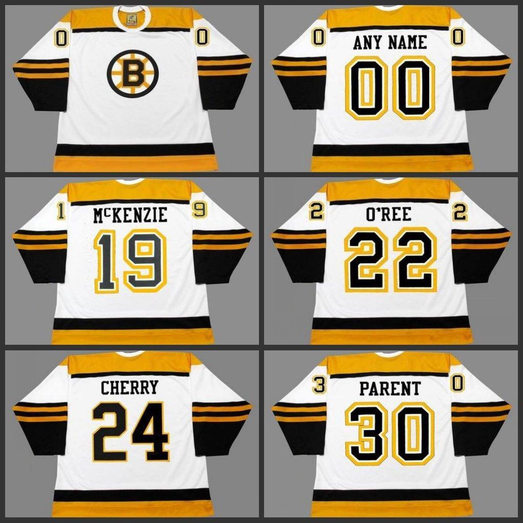 19 JOHNNY McKENZIE 22 WILLIE O'REE 24 DON CHERRY 30 BERNIE PARENT Boston Bruins 1966 CCM Vintage Away Hockey Jersey S-3XL, Black;red
19 JOHNNY McKENZIE 22 WILLIE O'REE 24 DON CHERRY 30 BERNIE PARENT Boston Bruins 1966 CCM Vintage Away Hockey Jersey S-3XL, Black;red