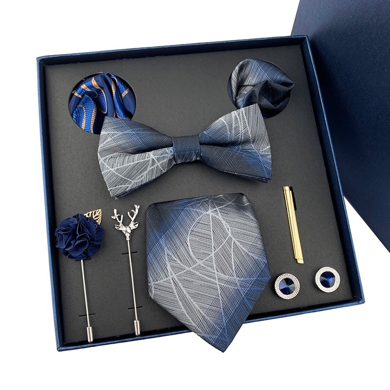 men's tie set 8pcs butterfly luxury gift box necktie wedding bowknot pocket towel Brooch cufflink business father's Day
men's tie set 8pcs butterfly luxury gift box necktie wedding bowknot pocket towel Brooch cufflink business father's Day