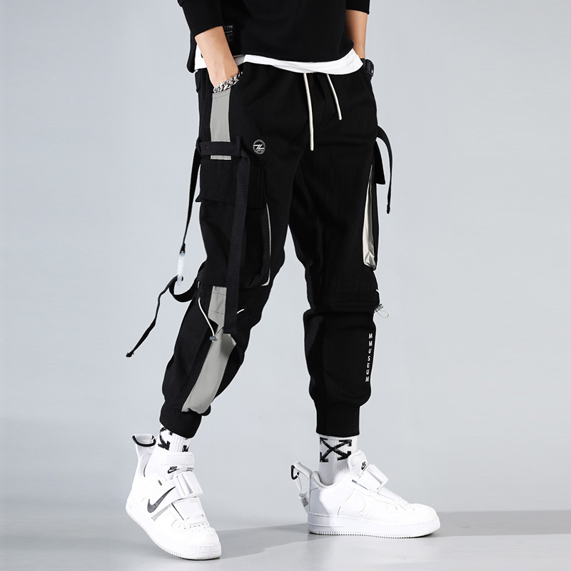 Fashion Men Ribbons Color Block Black Pocket Cargo Pants 2020 Joggers Harajuku Sweatpant Hip Hop Trousers Men Sweatpants
Fashion Men Ribbons Color Block Black Pocket Cargo Pants 2020 Joggers Harajuku Sweatpant Hip Hop Trousers Men Sweatpants