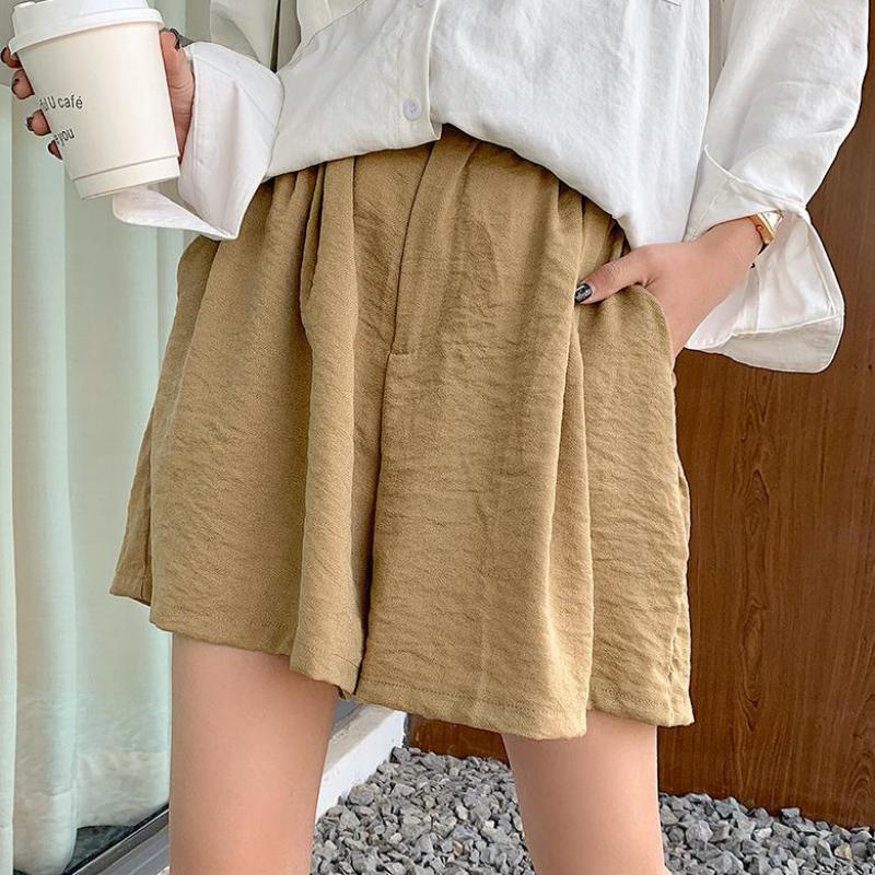 Johnature Casual Korean Summer Women High Waist Shorts 2020 Solid Color Zipper Loose Comfortable 3 Color Wide Leg Shorts, Beige
Johnature Casual Korean Summer Women High Waist Shorts 2020 Solid Color Zipper Loose Comfortable 3 Color Wide Leg Shorts, Beige