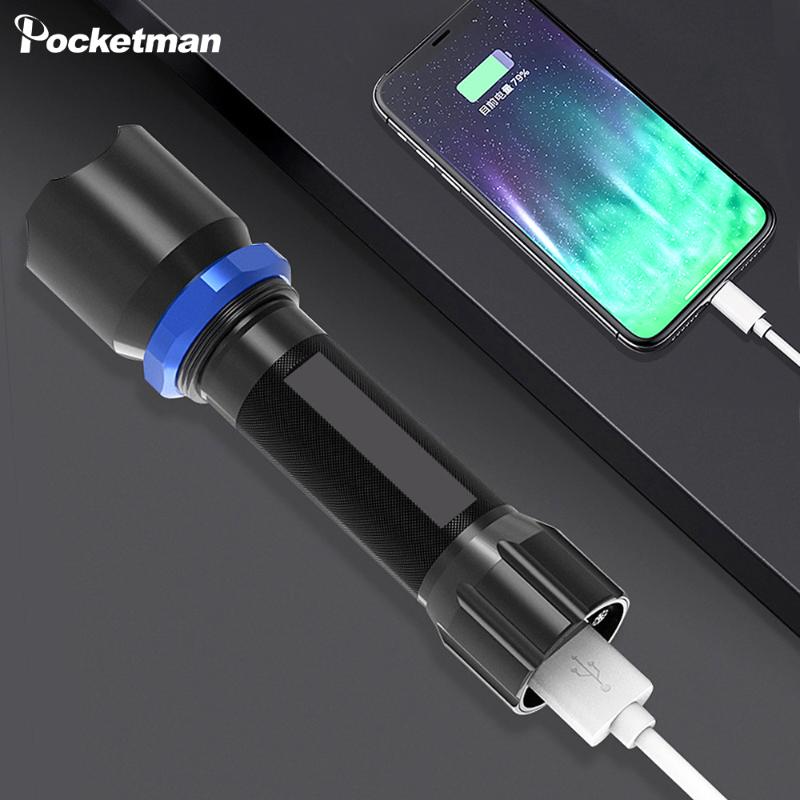 LED XM-L T6 8000LM Aluminum Waterproof Zoomable Torch 5 modes By Rechargeable 18650 Battery as Power bank
LED XM-L T6 8000LM Aluminum Waterproof Zoomable Torch 5 modes By Rechargeable 18650 Battery as Power bank