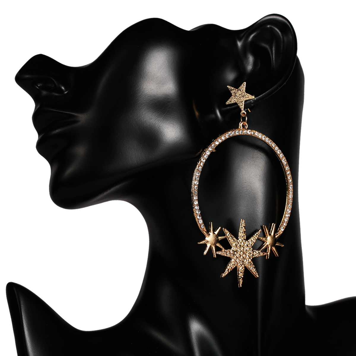 Exaggerated circle Star diamond earrings female acrylic Midsummer Star Fashion temperament earring
Exaggerated circle Star diamond earrings female acrylic Midsummer Star Fashion temperament earring