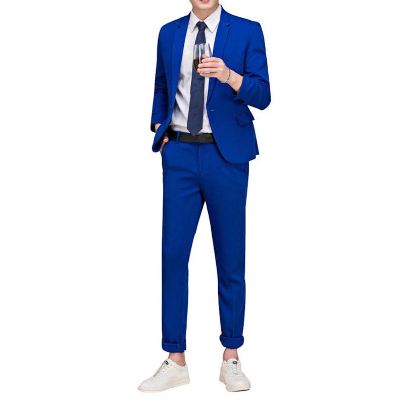 2020 Fashion Design Blue Men's Suit Slim Fit Male Suits for Wedding Groom Tuxedos Party Costume Homme 2 Piece (Jacket+Pants, Custom
2020 Fashion Design Blue Men's Suit Slim Fit Male Suits for Wedding Groom Tuxedos Party Costume Homme 2 Piece (Jacket+Pants, Custom