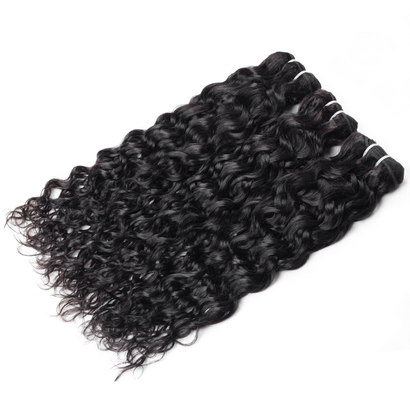 ishow brazilian water wave bundles 4pcs with 24 lace closure human hair bundles with closure wholesale brazilian hair weave peruvian