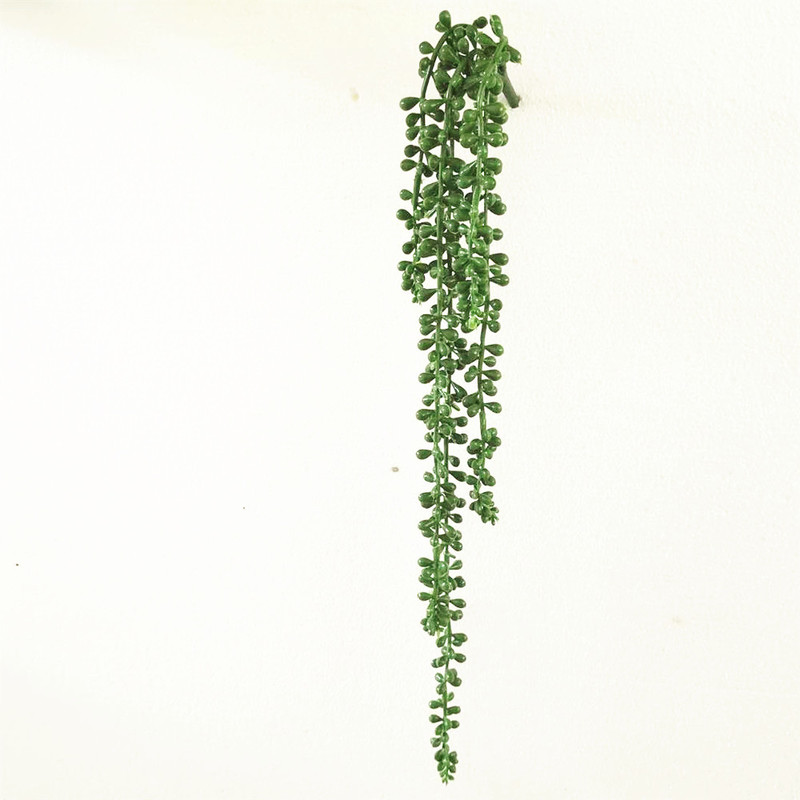 Decorative Flowers & Wreaths Artificial Senecio Radicans Succulents Plastic Green Plant Fake Floral Garden Home Office Decoration Greenery P