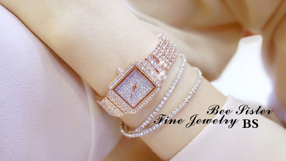 2019 New ladies Crystal Watch Women Rhinestone Watches Lady Diamond Stone Dress Watch Stainless Steel Bracelet Wristwatch CX200723