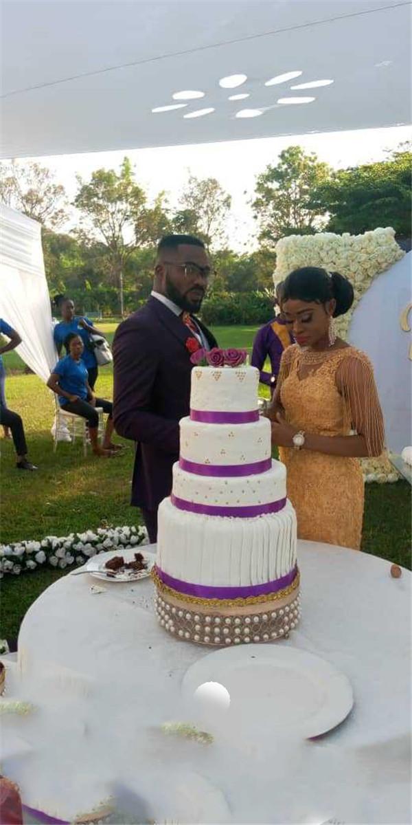 African Luxurious With Wrap Beading Crystal Woman Ballgown Small Tail Bridal Wedding Dress Customized Dresses B130 0510