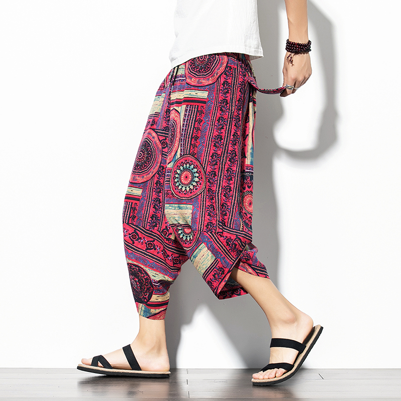 Men Summer Wide Leg Pants Man Casual Calf-length Pants 2020 Streetwear Cotton Printed Male Baggy Harem 5XL Dropshipping, Black
Men Summer Wide Leg Pants Man Casual Calf-length Pants 2020 Streetwear Cotton Printed Male Baggy Harem 5XL Dropshipping, Black