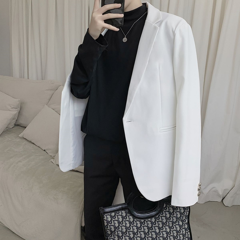 Autumn Korean Style Blazer Men's Fashion Business Casual Black White Dress Jacket Men Streetwear Loose Suit Jackets Mens -5XL
Autumn Korean Style Blazer Men's Fashion Business Casual Black White Dress Jacket Men Streetwear Loose Suit Jackets Mens -5XL