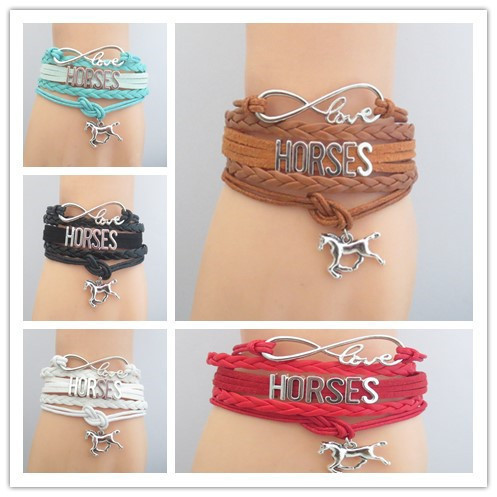 Infinity Love Horses Bracelet Horses Charms White Leather Wrap Bracelets & Bangles For Women Men Jewelry Fashion
Infinity Love Horses Bracelet Horses Charms White Leather Wrap Bracelets & Bangles For Women Men Jewelry Fashion