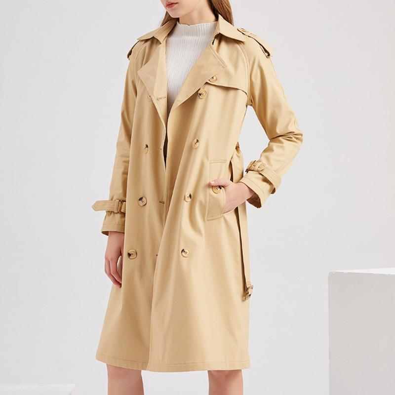 Trench Coat New Fashion Women Long Trench Coat Spring Vintage Belt Double Breasted Khaki Casual Outwear Office, Black
Trench Coat New Fashion Women Long Trench Coat Spring Vintage Belt Double Breasted Khaki Casual Outwear Office, Black