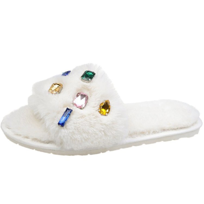 Women's Fluffy Fur Soft Slippers Warm House Shoes Plush Fleece Anti-Skid Indoor Outdoor Slip On Crystal Fuzzy Slides, Pink
Women's Fluffy Fur Soft Slippers Warm House Shoes Plush Fleece Anti-Skid Indoor Outdoor Slip On Crystal Fuzzy Slides, Pink