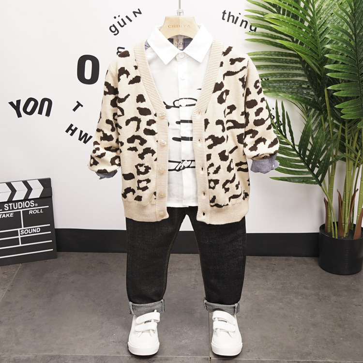Spring Autumn Baby Boys Clothes Infant Cotton Leopard print sweaters, shirts, jeans 3pcs Kids Garment Children Casual Sport (BY1, 3pcs set
Spring Autumn Baby Boys Clothes Infant Cotton Leopard print sweaters, shirts, jeans 3pcs Kids Garment Children Casual Sport (BY1, 3pcs set