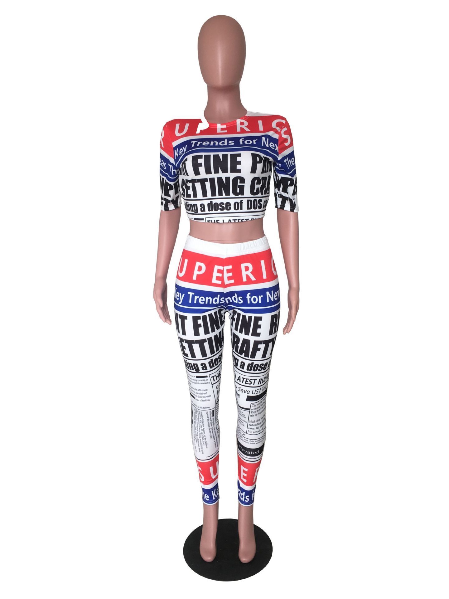 Plus Size Summer Two Piece Set Crop Top And Pants 2 Piece Set Women Club Outfits Matching Sets A8111 T200603