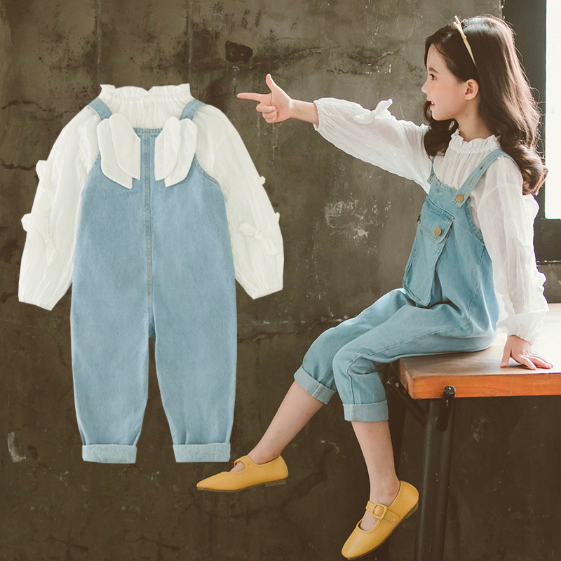 Keelorn Kids Girls Casual Clothing Sets Autumn New Girls Teenagers Outfits T-Shirts and Suspender Jeans Children Cute Clothes, Ah3509blue
Keelorn Kids Girls Casual Clothing Sets Autumn New Girls Teenagers Outfits T-Shirts and Suspender Jeans Children Cute Clothes, Ah3509blue