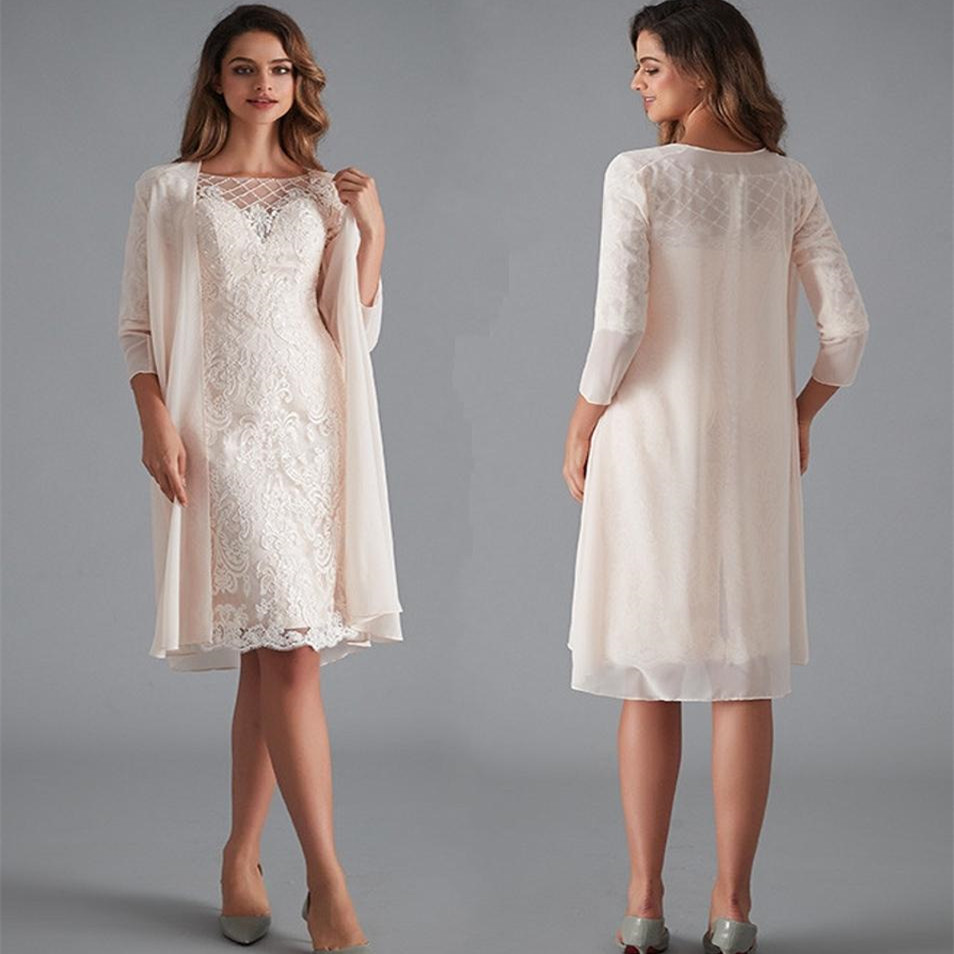 Light Pink Mother of the Bride Dresses Tea Length Lace Mother of The Groom Dress with Jacket Formal Wedding Guest Gowns
Light Pink Mother of the Bride Dresses Tea Length Lace Mother of The Groom Dress with Jacket Formal Wedding Guest Gowns
