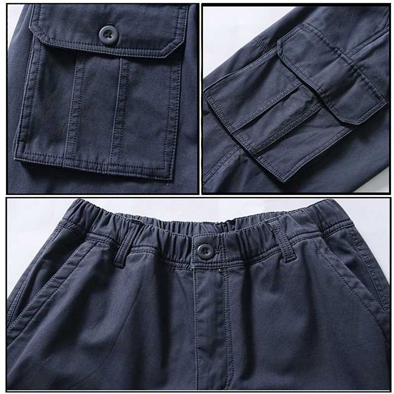 Spring Autumn Cargo Pants Casual Mens Baggy Regular Cotton Trousers Male Combat Tactical Pants Multi Pockets w250430