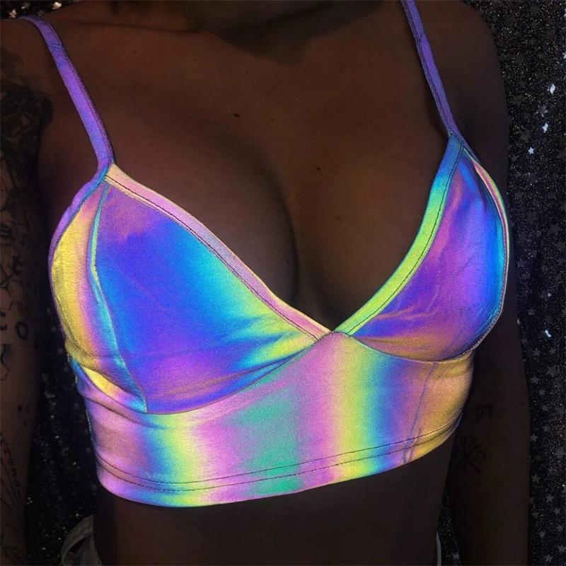 Luminous Tank Top Night club Womens Tie-dye Vest Lady Blouse Sleeveless Camisole Sexy Short Sling Femme Tanks ropa para mujer, Silvery
Luminous Tank Top Night club Womens Tie-dye Vest Lady Blouse Sleeveless Camisole Sexy Short Sling Femme Tanks ropa para mujer, Silvery