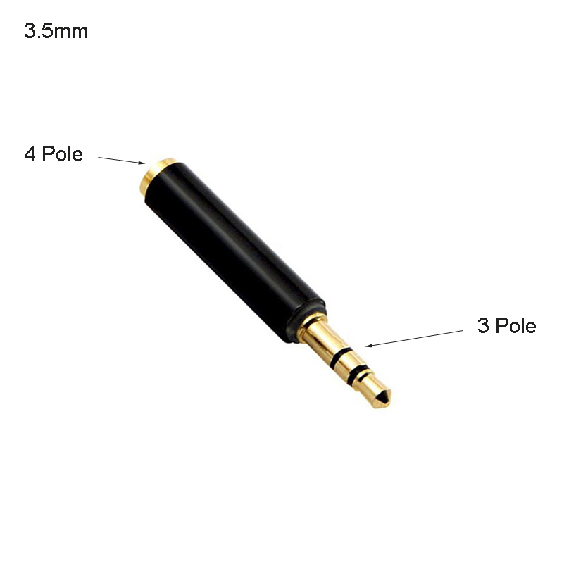 3.5mm Stereo 3 Pole Male To 4 Pole 3 Ring Female Audio Adapter Converter Connectors Pure Copper Gold Plated JK2007XB
3.5mm Stereo 3 Pole Male To 4 Pole 3 Ring Female Audio Adapter Converter Connectors Pure Copper Gold Plated JK2007XB