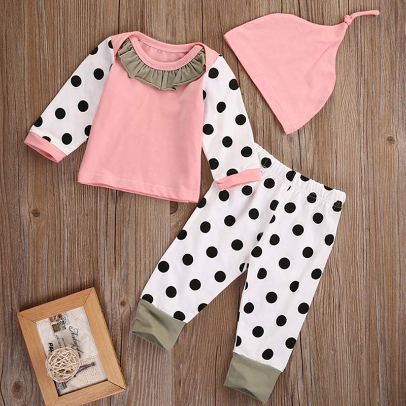 Bear Leader 3-24M Newborn Kids Girl Autumn Clothing Sets 3PCS Long Sleeve Tops and Polka Dot Pants with Hat Girls Cutes Outfits, Ah1547pink
Bear Leader 3-24M Newborn Kids Girl Autumn Clothing Sets 3PCS Long Sleeve Tops and Polka Dot Pants with Hat Girls Cutes Outfits, Ah1547pink