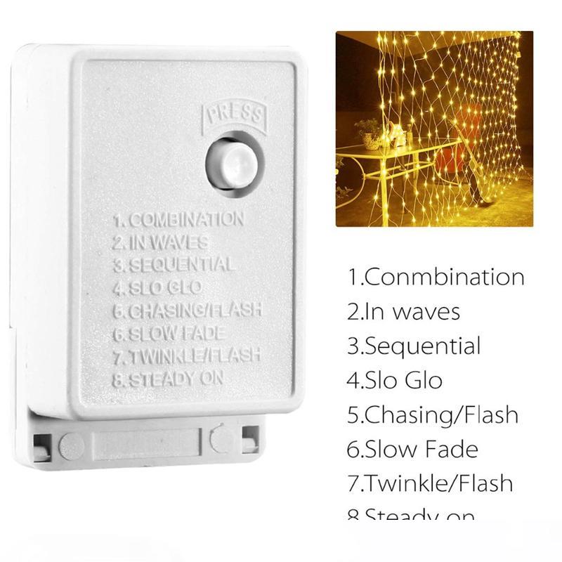 LED Net Mesh Fairy String Light Connectable Christmas Net Lights 144LEDs 200LEDs 320LEDs 8 Modes Tree-wrap Lamp for Outdoor Decoration
LED Net Mesh Fairy String Light Connectable Christmas Net Lights 144LEDs 200LEDs 320LEDs 8 Modes Tree-wrap Lamp for Outdoor Decoration