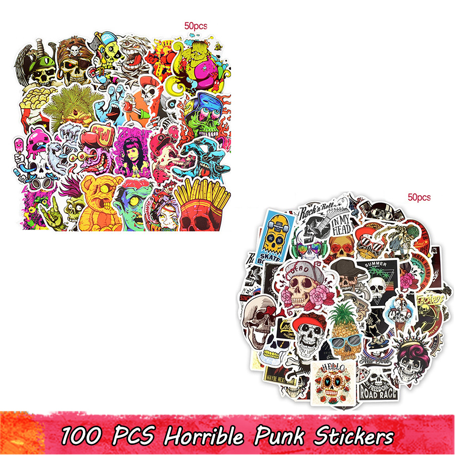 100 PCS Horrible Punk Waterproof Vinyl Stickers Pack for Teens Adults to DIY Phone Laptop Water Bottle Luggage Scrapbook Bike Car Decals
100 PCS Horrible Punk Waterproof Vinyl Stickers Pack for Teens Adults to DIY Phone Laptop Water Bottle Luggage Scrapbook Bike Car Decals