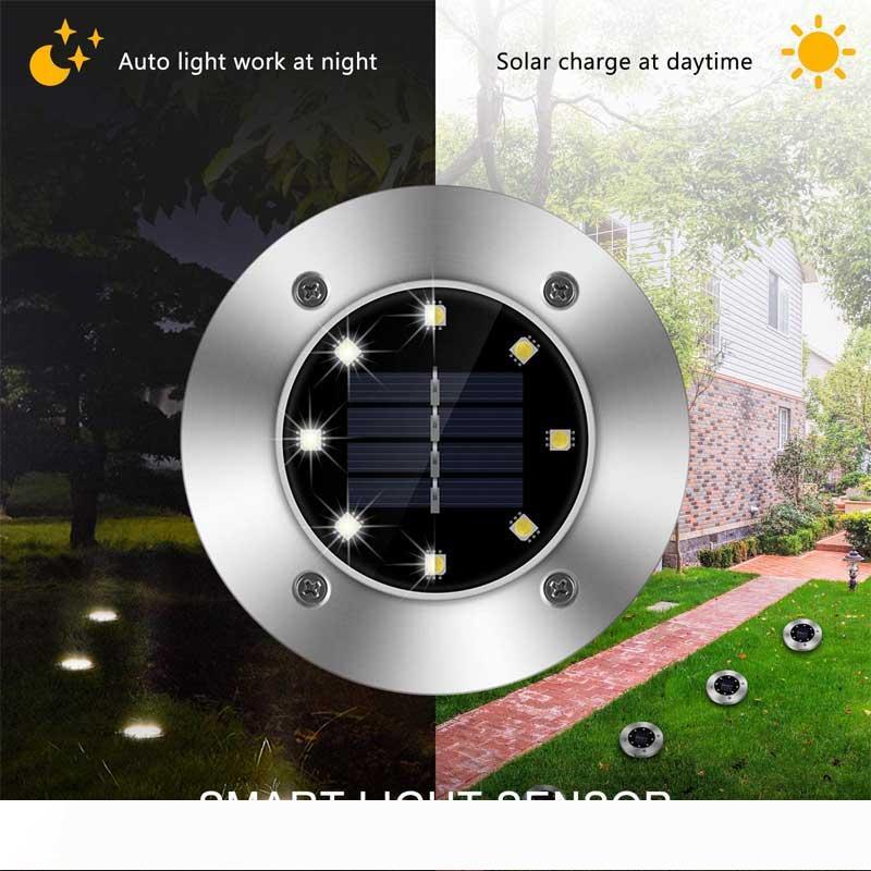 Solar Power Buried Stair Light Under Ground Lamp Outdoor Path Way Garden Decorations Floor Lawn Lamp Waterproof Footlight