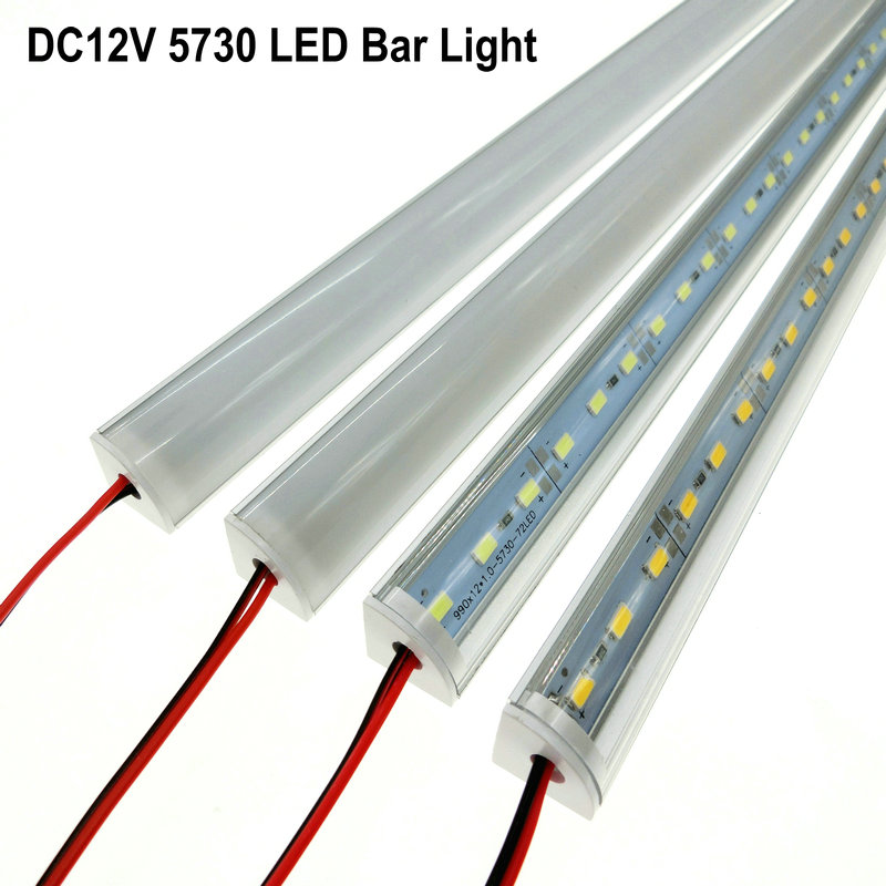 Wall Corner LED Bar Light DC 12V 50CM SMD 5730 Rigid LED Strip Light with V Type Aluminium Shell For Kitchen Under Cabinet