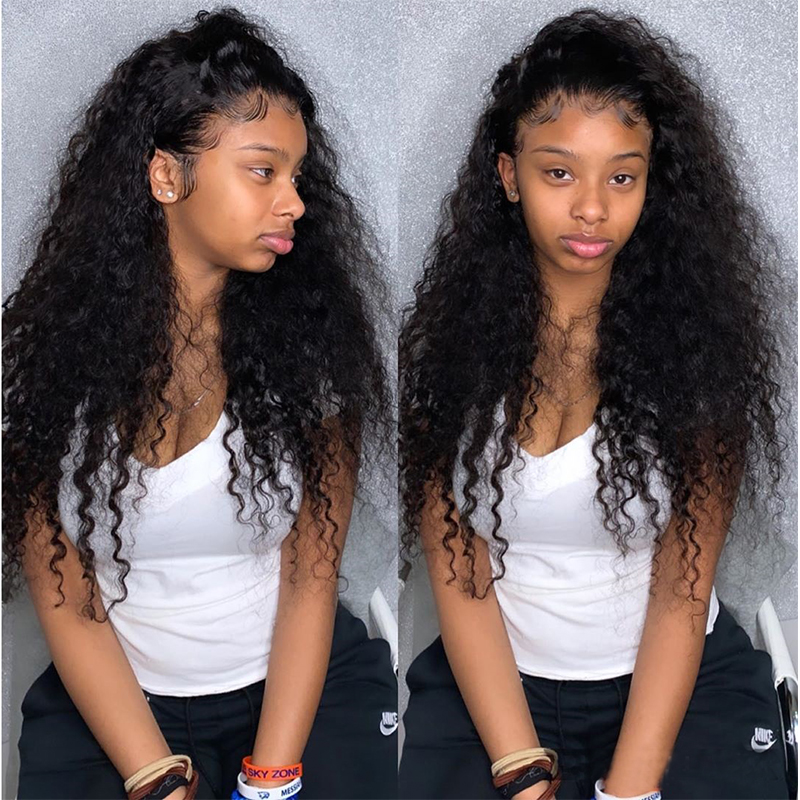 Curly Full Lace Human Hair Wig 250 Density Fake Scalp Deep Wave Short Bob Glueless Transparent Lace Wig Dolago Wig 10-32" Remy, Black
Curly Full Lace Human Hair Wig 250 Density Fake Scalp Deep Wave Short Bob Glueless Transparent Lace Wig Dolago Wig 10-32" Remy, Black