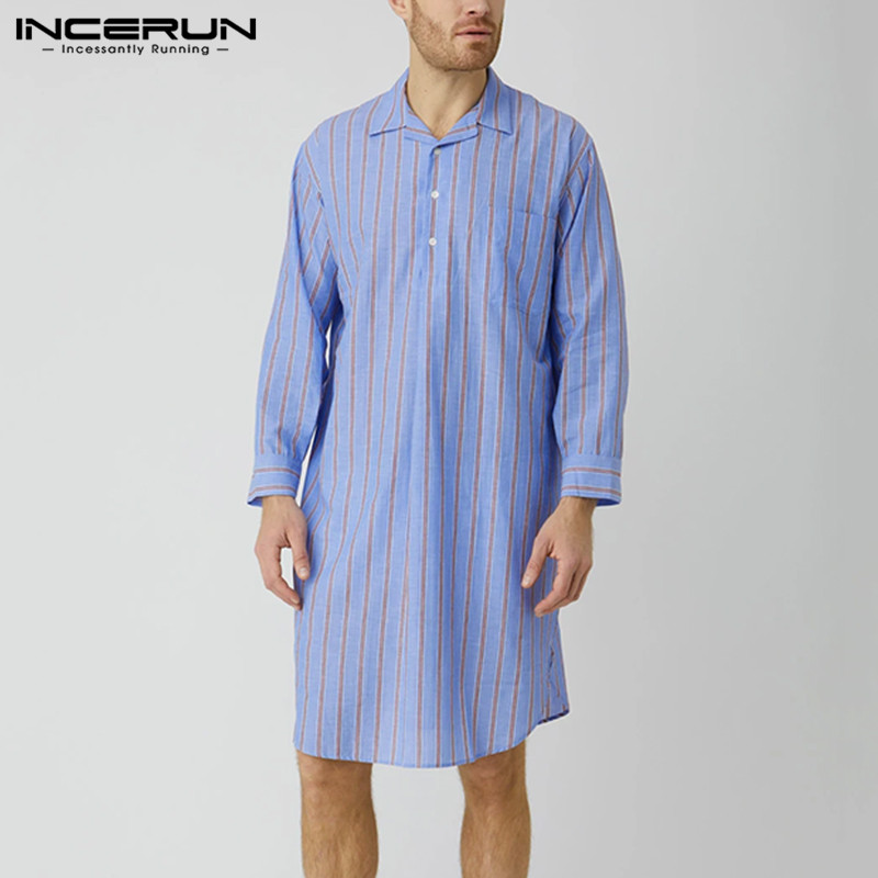 INCERUN Men Striped Nigthwear Robes Long Sleeve Lapel Sleep Robes Fashion Loose Pockets Homewear Breathable Bathrobes Plus Size7, Light green
INCERUN Men Striped Nigthwear Robes Long Sleeve Lapel Sleep Robes Fashion Loose Pockets Homewear Breathable Bathrobes Plus Size7, Light green