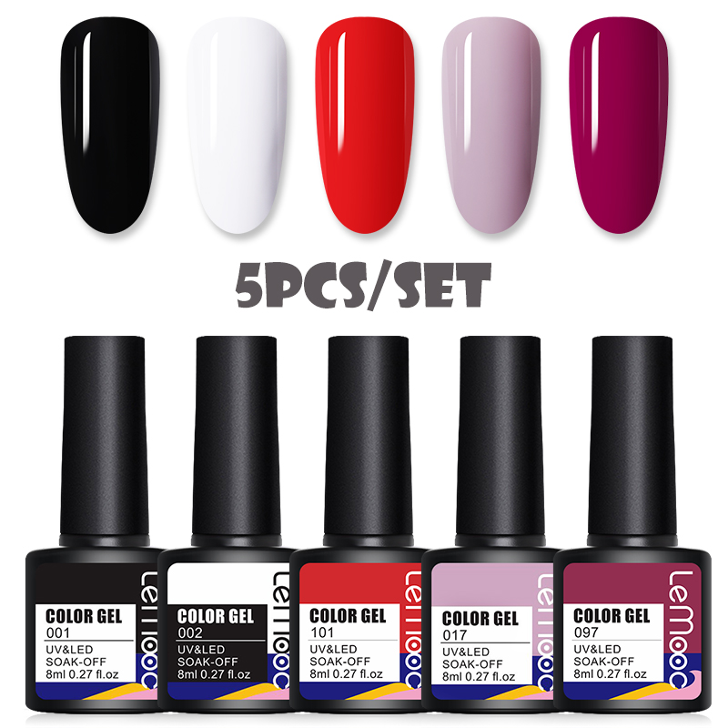 LEMOOC UV Gel Polish Set Nail Gel Kits Semi Permanent Soak Off Nail Art Varnishes For Manicures Set Base Top Coat, Base and top coat
LEMOOC UV Gel Polish Set Nail Gel Kits Semi Permanent Soak Off Nail Art Varnishes For Manicures Set Base Top Coat, Base and top coat