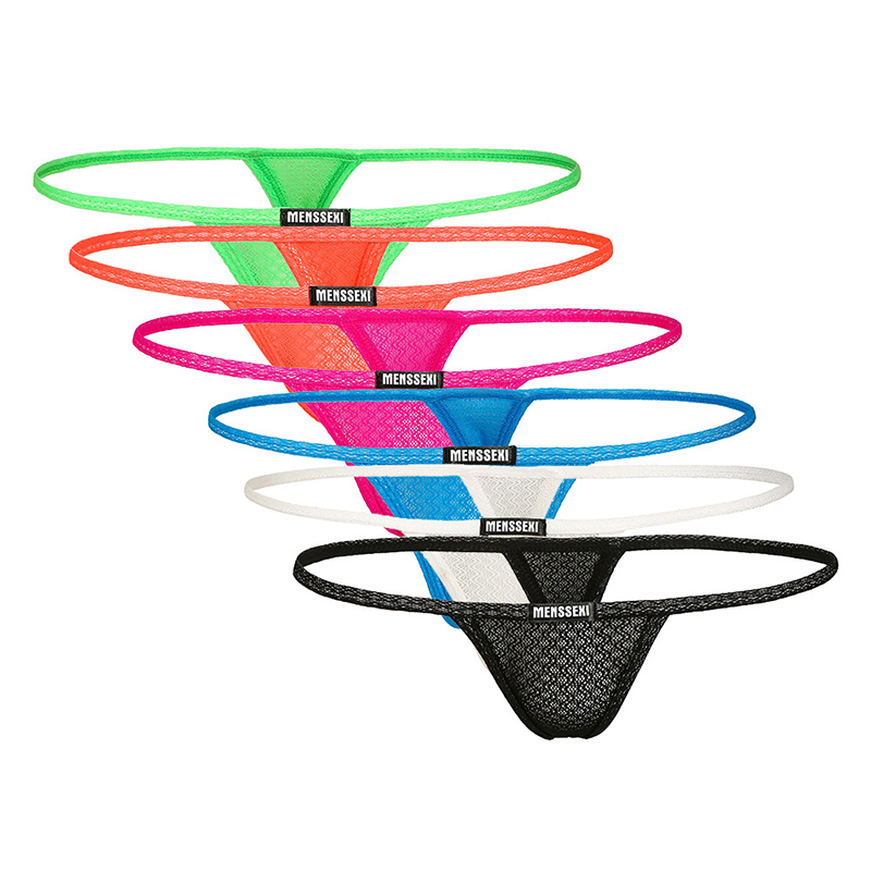 6Pcs//Lot Mens Breathable Thongs G Strings Low Rise T-Back Thongs Gay Sexy Underwear Sissy Panties See Through Bikini Unisex, Multi 
6Pcs//Lot Mens Breathable Thongs G Strings Low Rise T-Back Thongs Gay Sexy Underwear Sissy Panties See Through Bikini Unisex, Multi