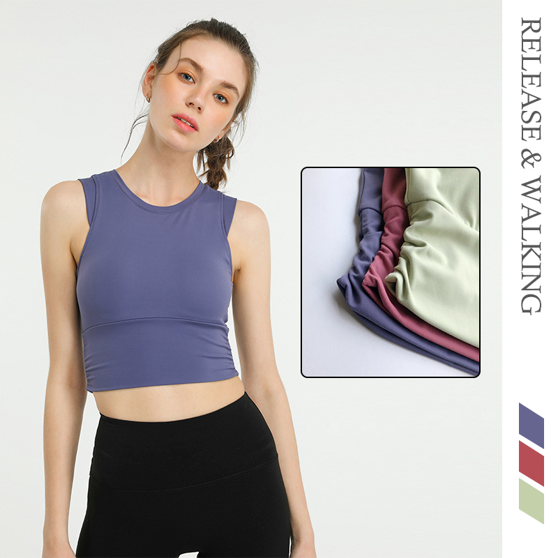 R&W High Support Women Sports Bras Fitness HIIT Tight Vest Outdoor Hip Up Tops Gather Yoga Running Round Neck Bra Ups, Red 
R&W High Support Women Sports Bras Fitness HIIT Tight Vest Outdoor Hip Up Tops Gather Yoga Running Round Neck Bra Ups, Red