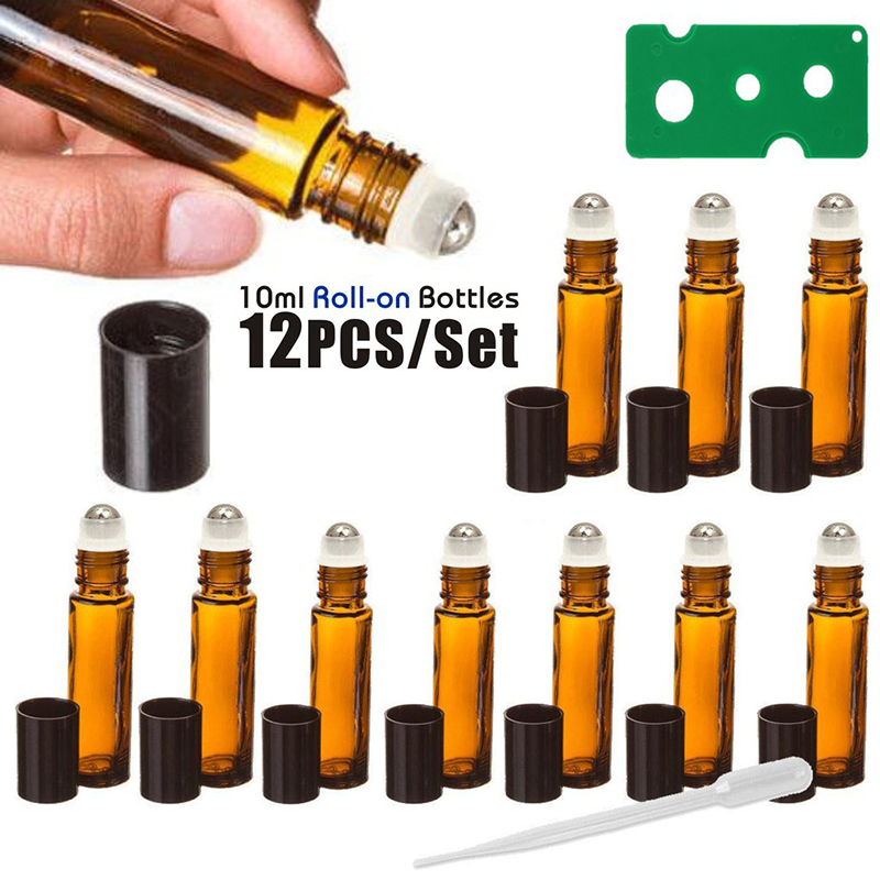 Portable Amber Transparent Thick Glass 10 ml Glass Roll-on Bottles with Stainless Steel Roller Balls Travel Refillable Bottle
Portable Amber Transparent Thick Glass 10 ml Glass Roll-on Bottles with Stainless Steel Roller Balls Travel Refillable Bottle