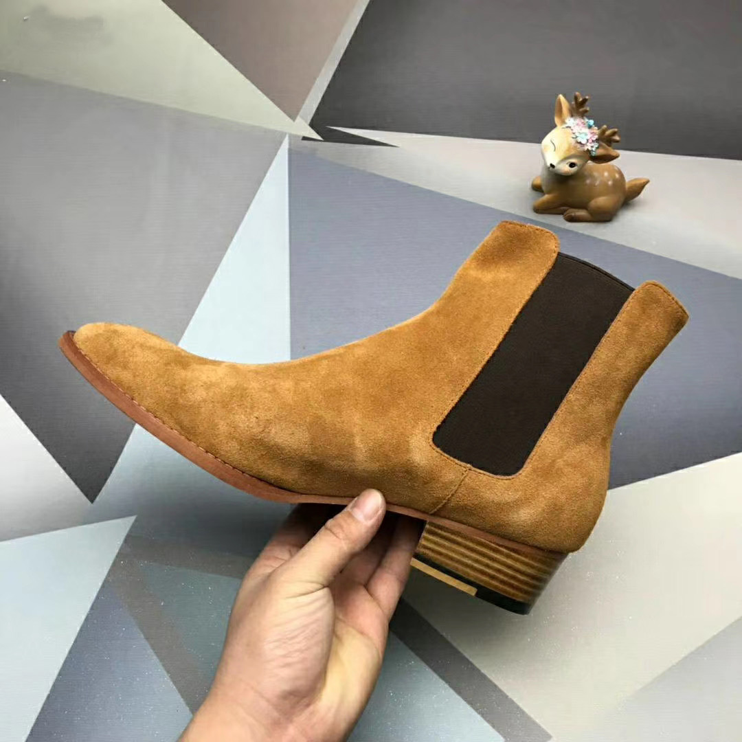2020 hot trendy fashion Men's classic black yellow frosted cowhide boots Western Knight Martin Boots Large size 38-47