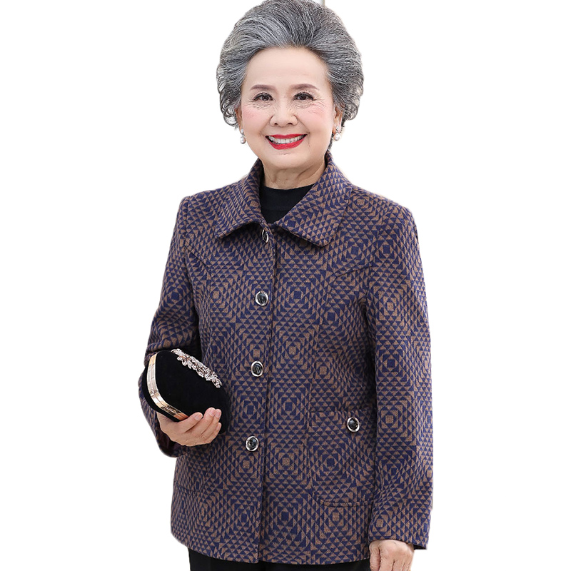 Autumn Middle-aged old Women Jacket Coat New Plaid Single-breasted Short Wool Jacket Outerwear Plus Size 5XL Women's Basic Coats, Red
Autumn Middle-aged old Women Jacket Coat New Plaid Single-breasted Short Wool Jacket Outerwear Plus Size 5XL Women's Basic Coats, Red