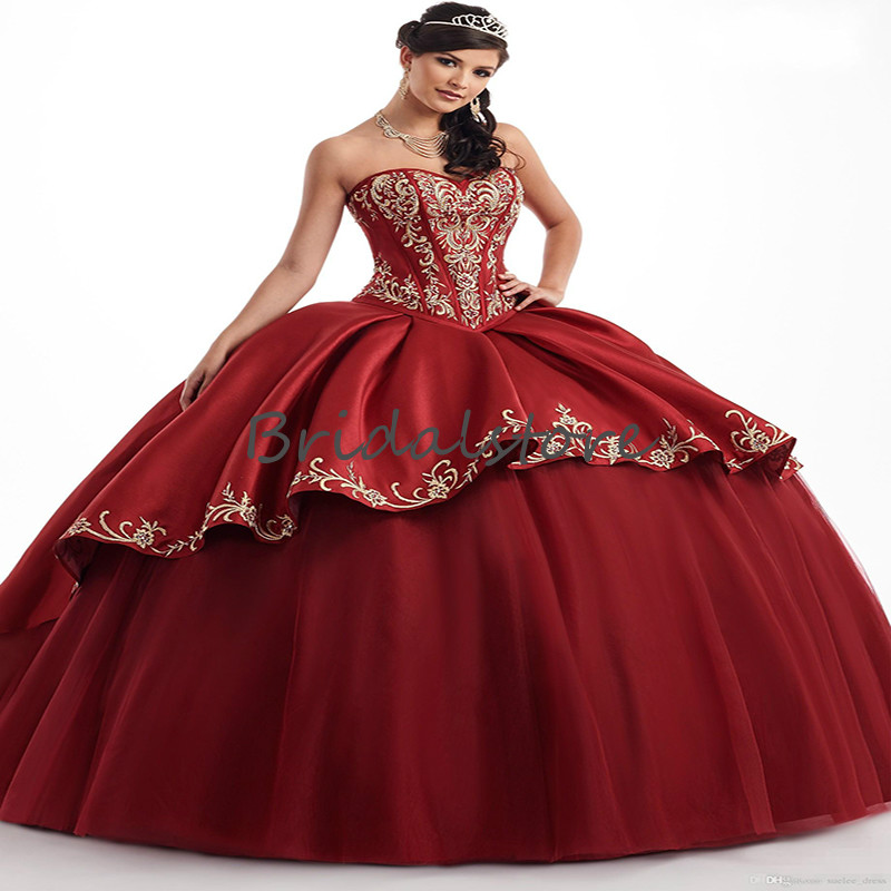 Princess Dark Red Quinceanera Dresses With Jackets Tie Up Back Sweetheart Royal Blue Embroidery Ball Gown Prom Dresses 2020 Sweet 16 Dress