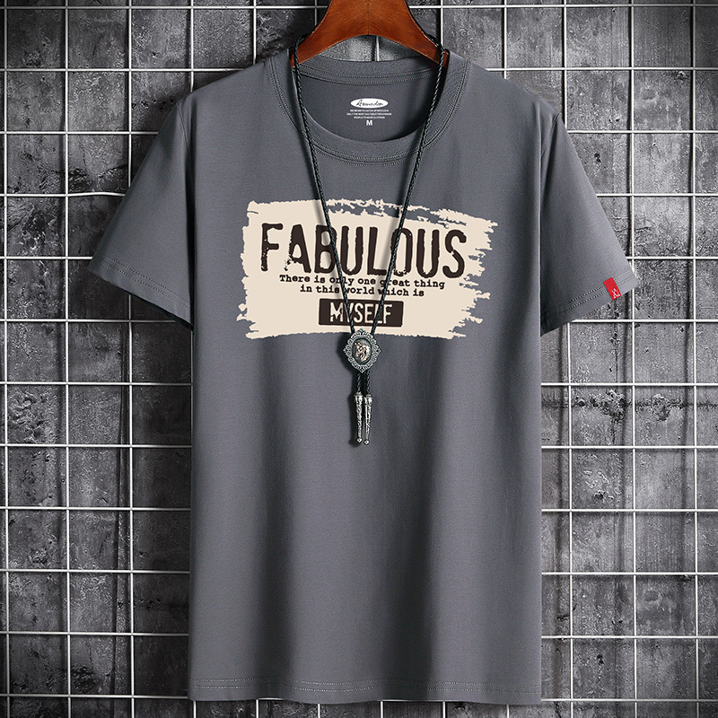 New high-quality men' fashion letter T-shirt boy summer O-neck breathable printed FABT shirt hip-hop plus short-sleeved T-shirt, Sky blue
New high-quality men' fashion letter T-shirt boy summer O-neck breathable printed FABT shirt hip-hop plus short-sleeved T-shirt, Sky blue