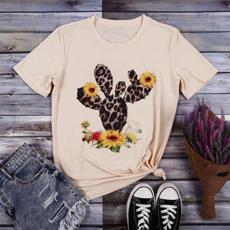 Women' Summer T-Shirts 2020 New O-Neck Short Sleeve Cute Cactus Print Top Women Tops Tee Casual Female Tee Shirts Summer, As pic
Women' Summer T-Shirts 2020 New O-Neck Short Sleeve Cute Cactus Print Top Women Tops Tee Casual Female Tee Shirts Summer, As pic