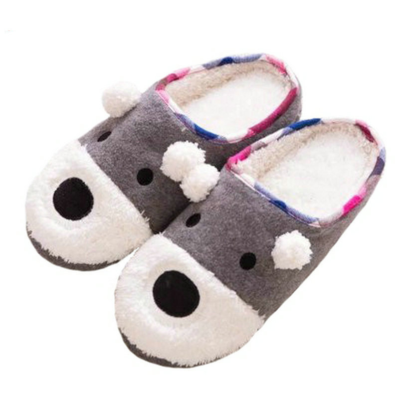 Spring autumn new style cartoon dog slippers for women's at home indoor warm shoes for men's lovers shoes, Dark grey
Spring autumn new style cartoon dog slippers for women's at home indoor warm shoes for men's lovers shoes, Dark grey