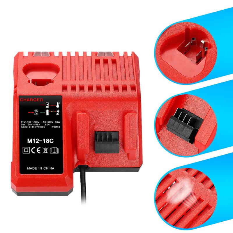 M12-18C Li-ion Battery Charger 12 V 14.4V 18V C1418C 48-11-1815/1828/1840 M18 M14 M12 Lithium Battery
M12-18C Li-ion Battery Charger 12 V 14.4V 18V C1418C 48-11-1815/1828/1840 M18 M14 M12 Lithium Battery