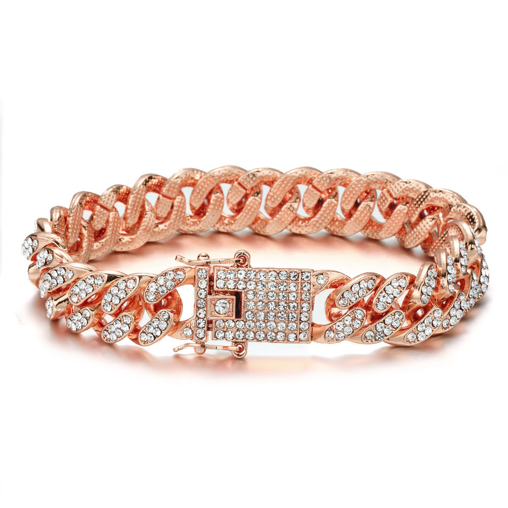 2020 Luxurious Unisex Fashion Silver Gold Curb Chain Bracelet Stainless Steel Bracelet Charm Wedding Chain Men Heavy Jewelry