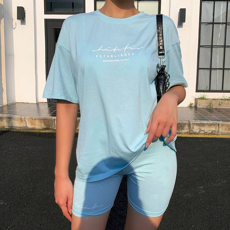 New casual suit women' summer fashion printing loose five-point sleeve tight high waist shorts two-piece suit, Green
New casual suit women' summer fashion printing loose five-point sleeve tight high waist shorts two-piece suit, Green