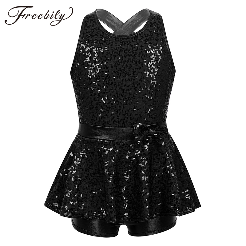 Kid Teens Sequin Jazz Modern Tap Dress Dance Costume Criss Cross Back Waist Bowknot Girls Ballet Tutu Dress Gymnastics Leotard, Black
Kid Teens Sequin Jazz Modern Tap Dress Dance Costume Criss Cross Back Waist Bowknot Girls Ballet Tutu Dress Gymnastics Leotard, Black