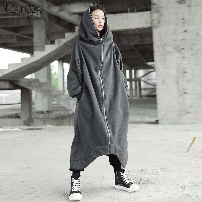 Winter Women Hooded Coats and Jackets 2020 ZANZEA Female Long Sleeve Zip Long Jackets Outerwear Windbreakers Plus Size, Dark grey
Winter Women Hooded Coats and Jackets 2020 ZANZEA Female Long Sleeve Zip Long Jackets Outerwear Windbreakers Plus Size, Dark grey